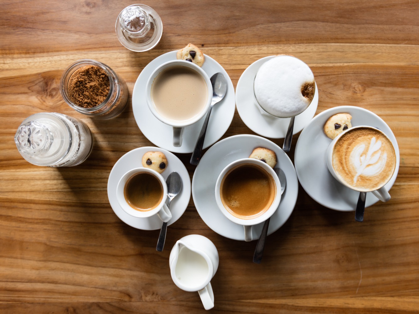 Mai multe tipuri de cafele