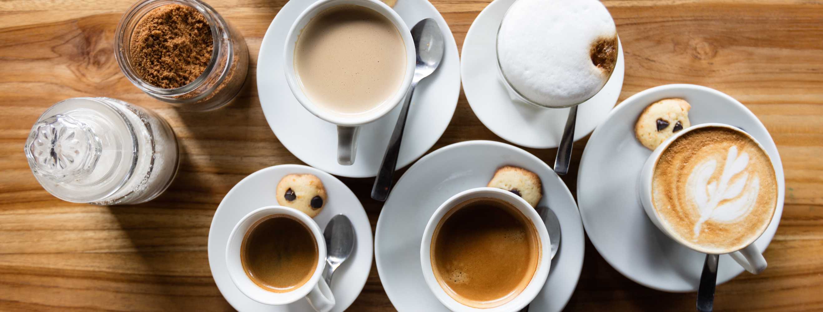 Mai multe tipuri de cafele